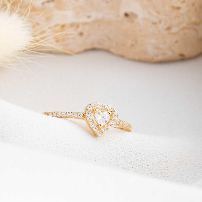 9K Gold Heart Ring 3