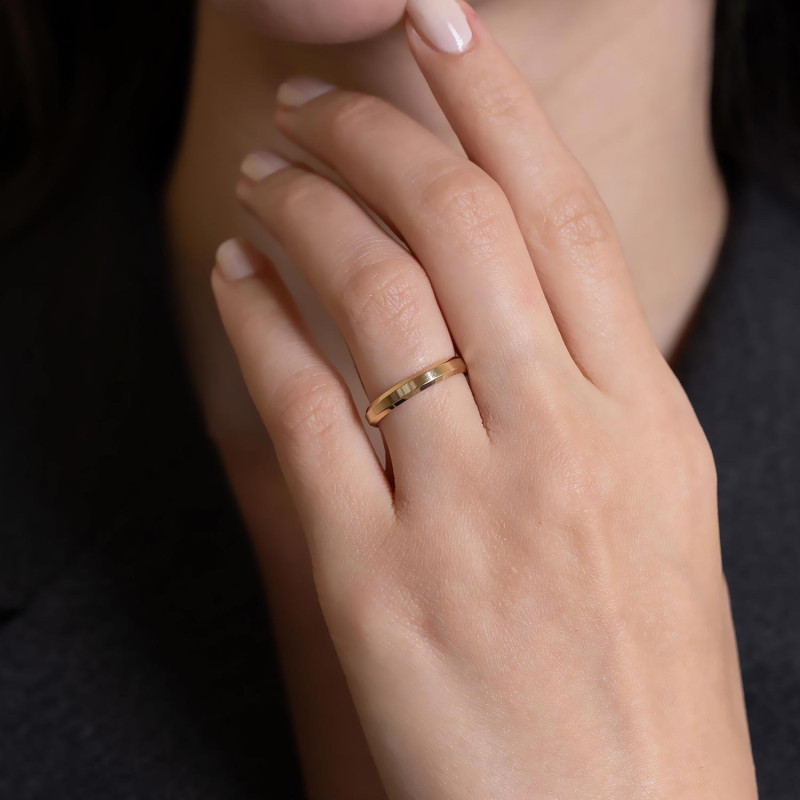 9K Gold 3mm Band Ring 2