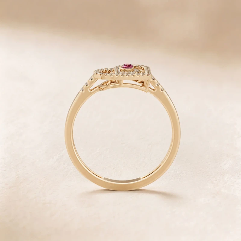 9K Gold Love Ring 2