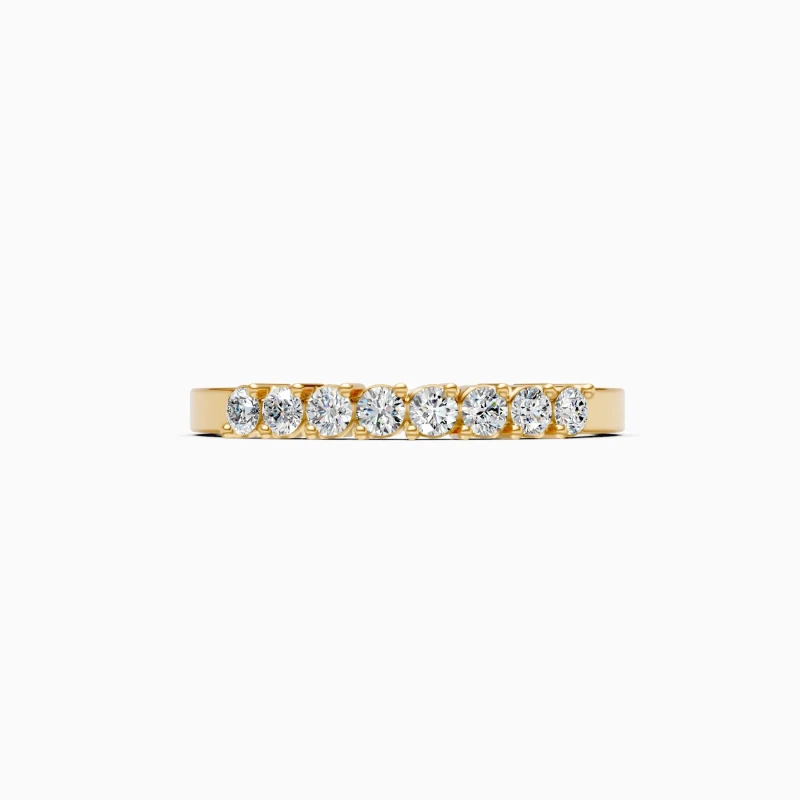9K Gold Diamond Half Band Ring 5