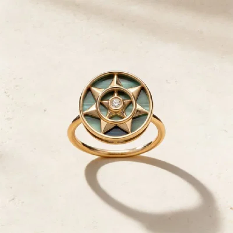 9K Gold Shams Ring 4