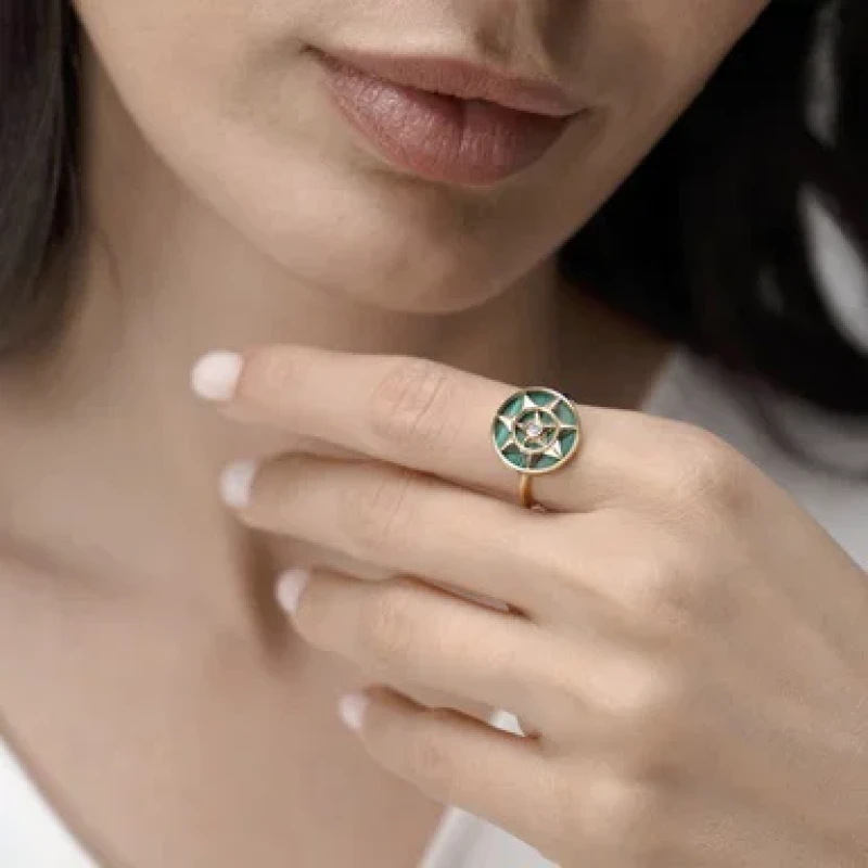 9K Gold Shams Ring 5