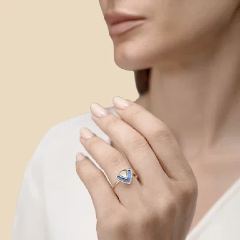 9K Gold Cairo Mother Of Pearl Ring 2