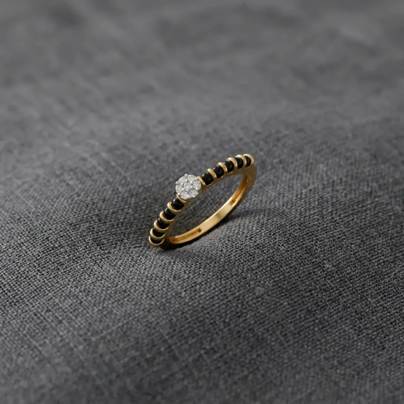 9K Gold Mangalsutra Ring 2