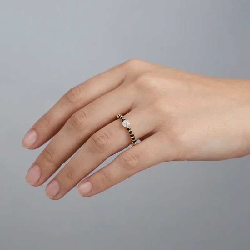 9K Gold Mangalsutra Ring 3