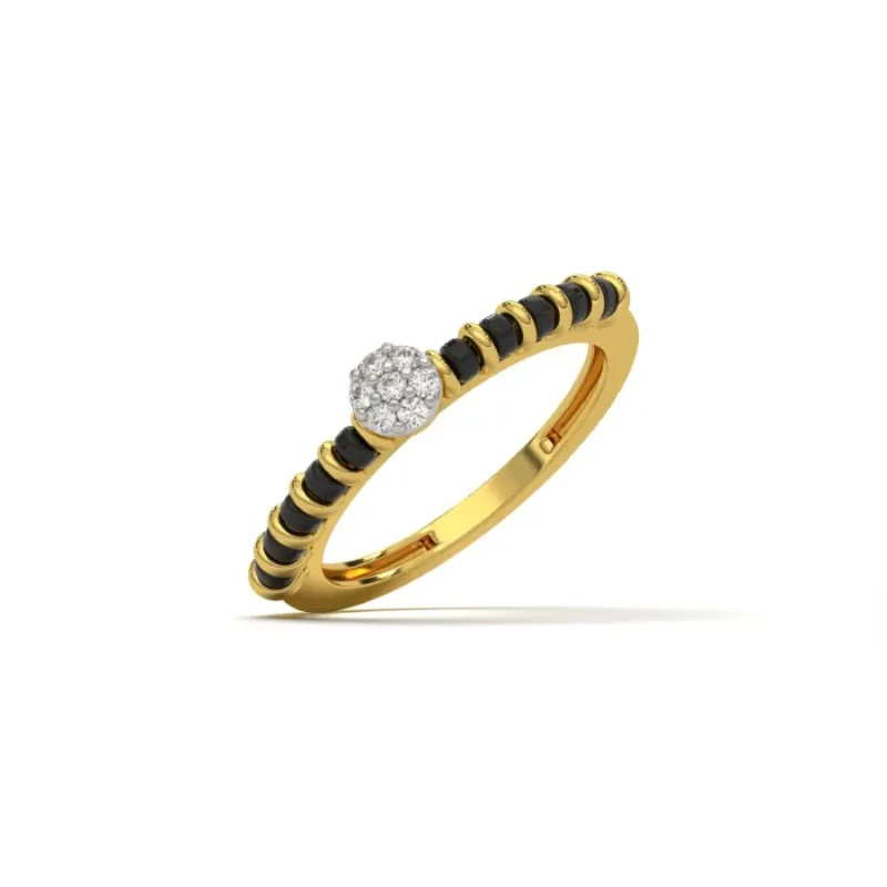 9K Gold Mangalsutra Ring 4