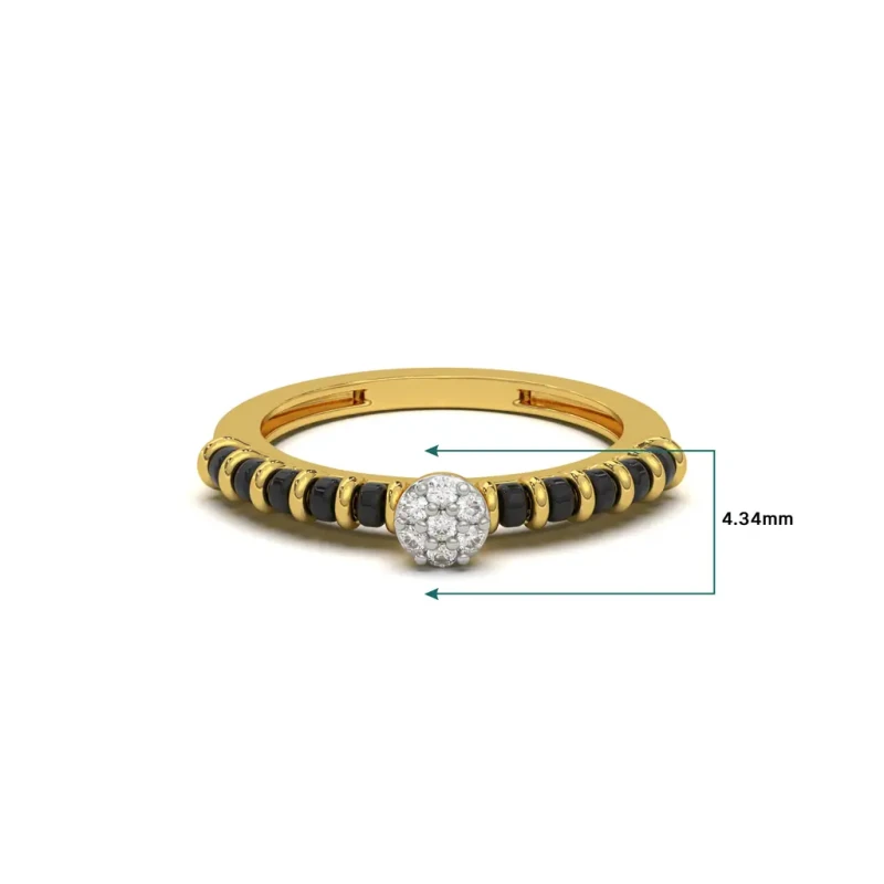 9K Gold Mangalsutra Ring 5