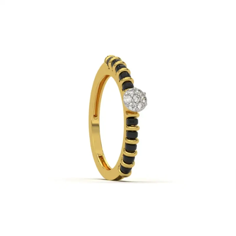 9K Gold Mangalsutra Ring 7