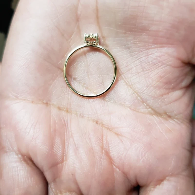 9K Four Solitaire Diamond Ring 11