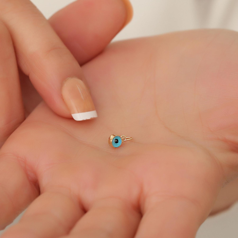 9K Gold Evil Eye Bead Pendant 6