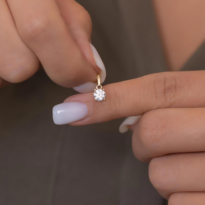 9K Gold Solitaire Pendant 2
