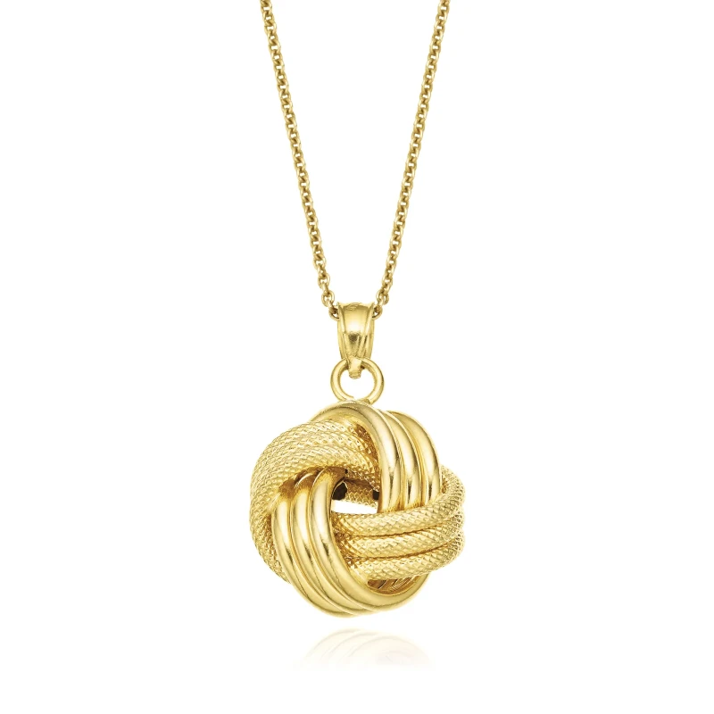 9K Gold Italian Knot Pendant 2