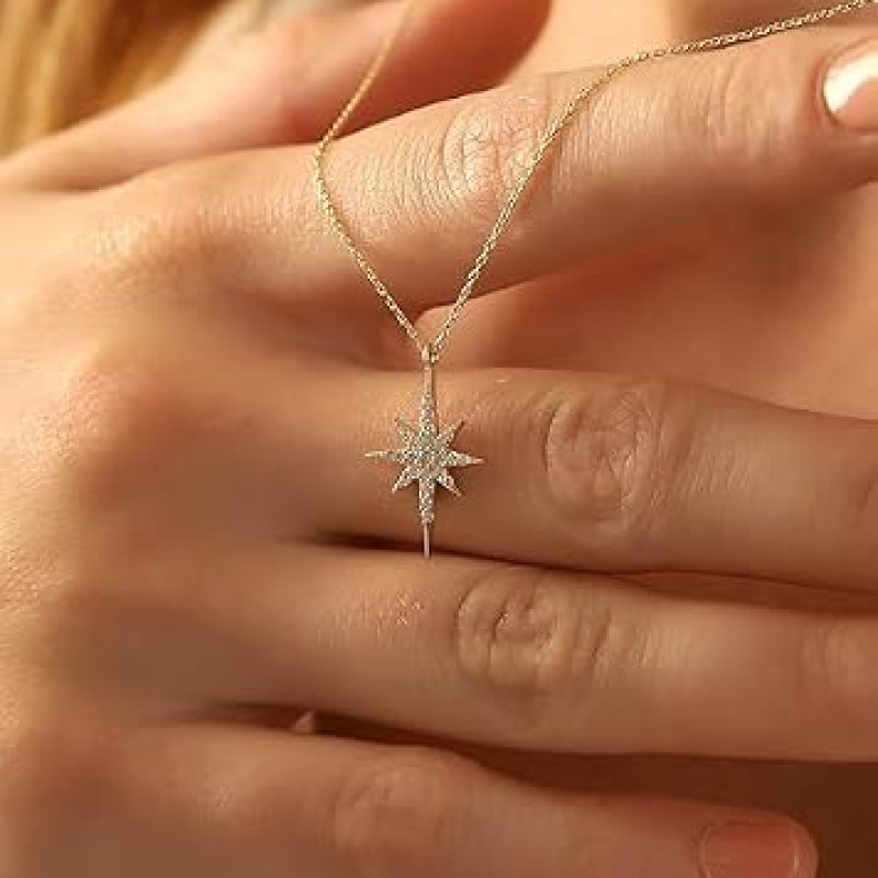 9K Gold Sparkling North Star Charm 2