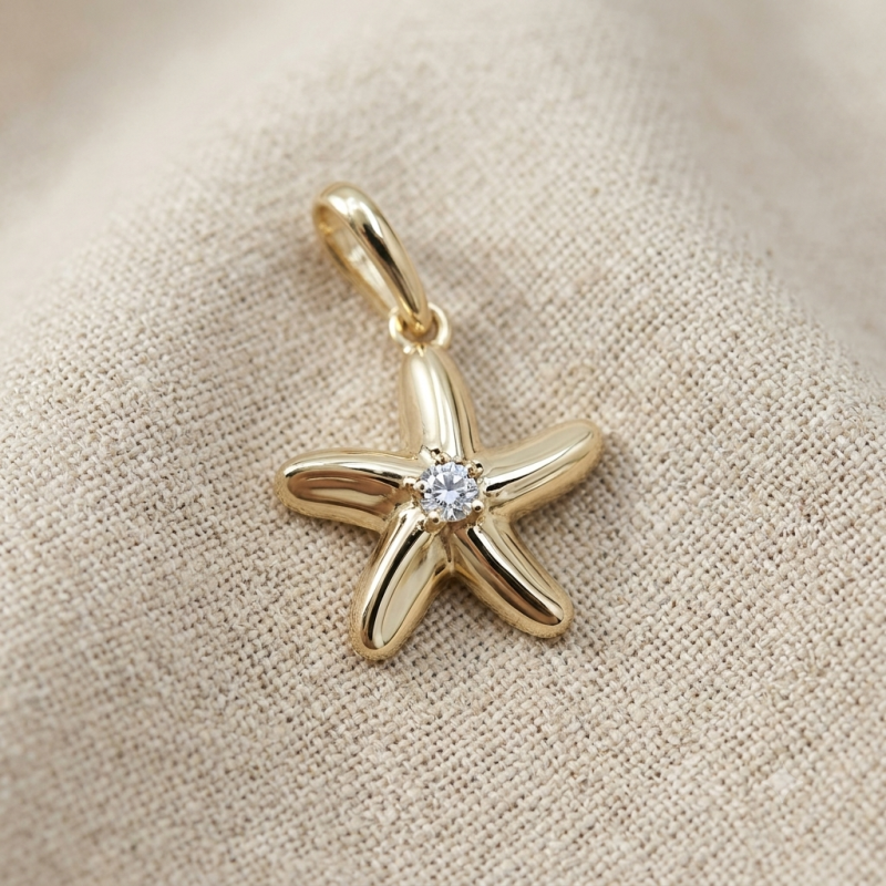 9K Gold Starfish Charm 5