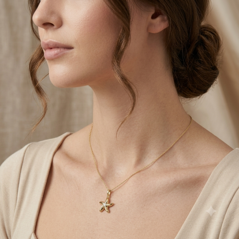 9K Gold Starfish Charm 8