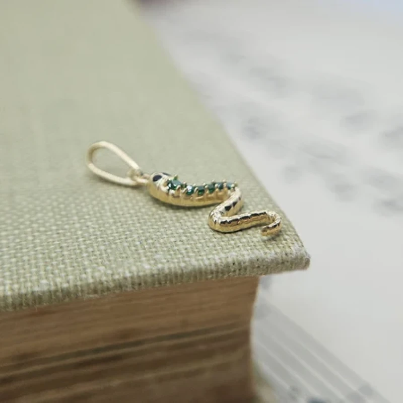 9K Gold Snake Charm 5