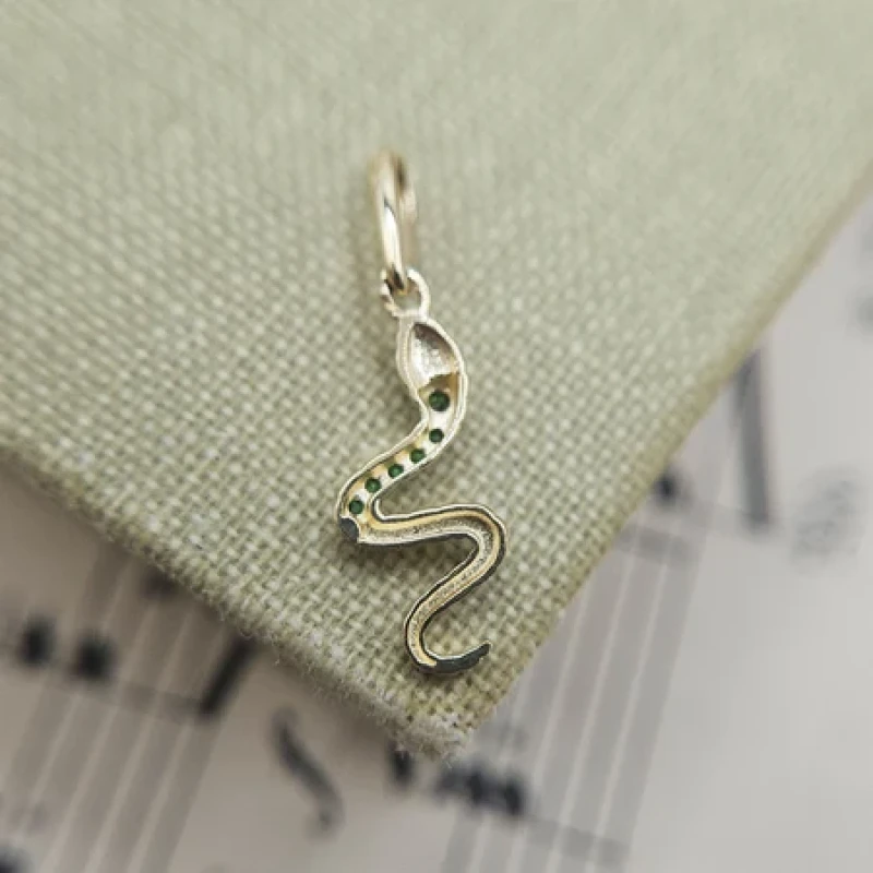 9K Gold Snake Charm 6