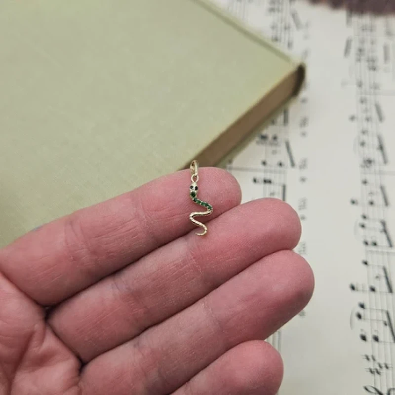 9K Gold Snake Charm 7