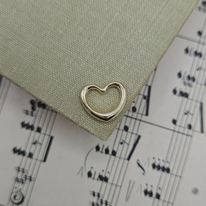 9K Gold Open Heart Slider Pendant 6