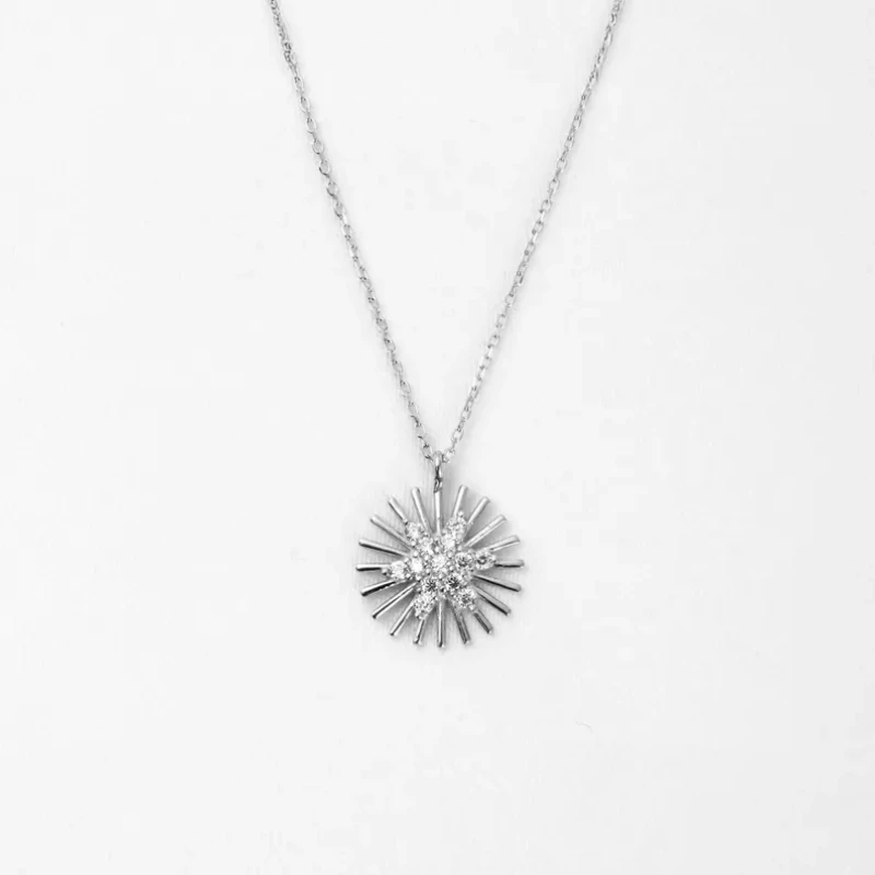 9K Solid Gold Sun Charm Pendant 6