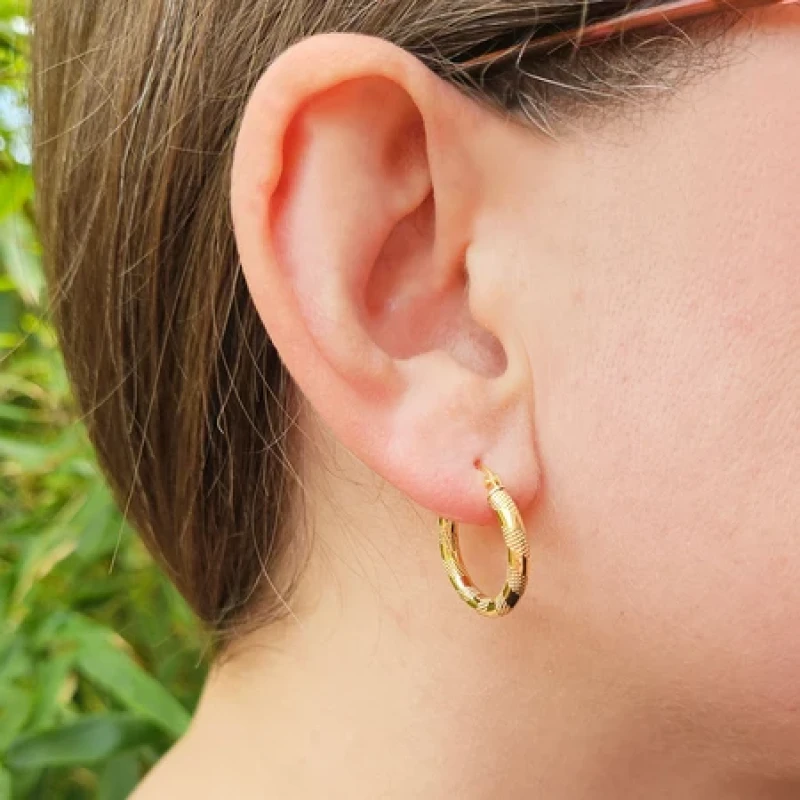 9K Zebra Hoop Earrings 5