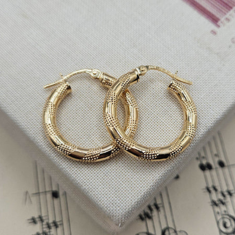 9K Zebra Hoop Earrings 6