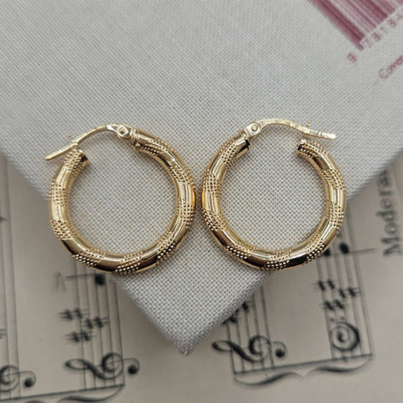 9K Zebra Hoop Earrings 7