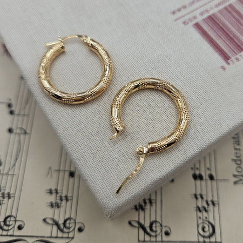 9K Zebra Hoop Earrings 8