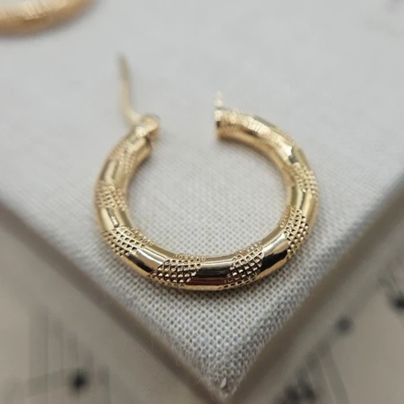 9K Zebra Hoop Earrings 9