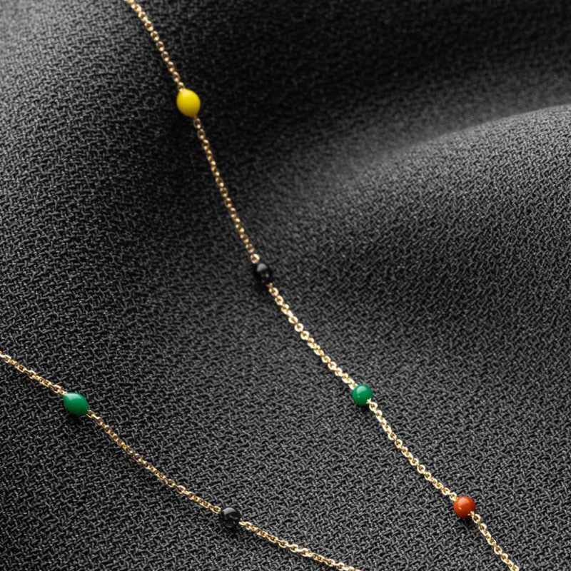 9K Gold Colored Ball Necklace 2