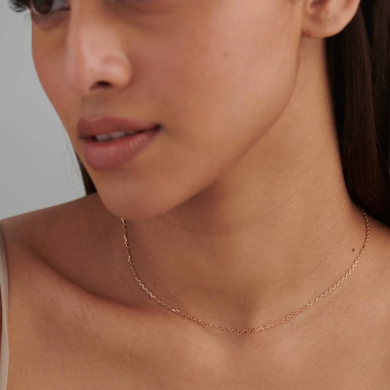 9K Gold Cable Chain Necklace 3