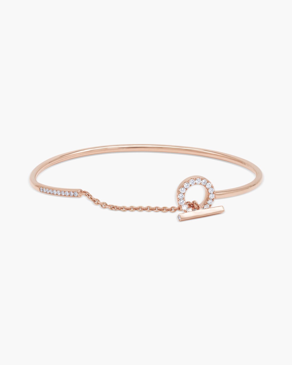 9K Gold Circle Flexible Bangle Bracelet 3