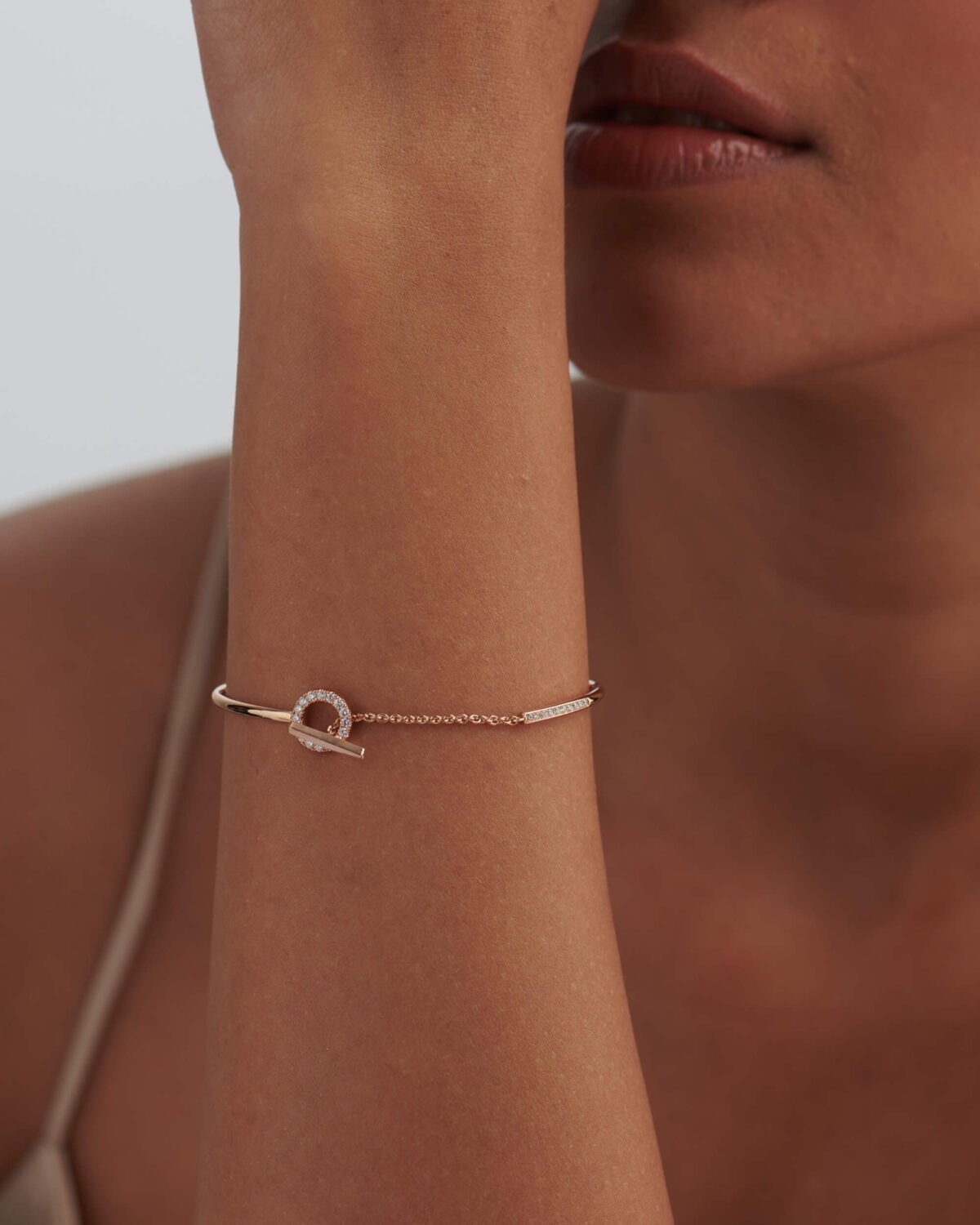 9K Gold Circle Flexible Bangle Bracelet 6