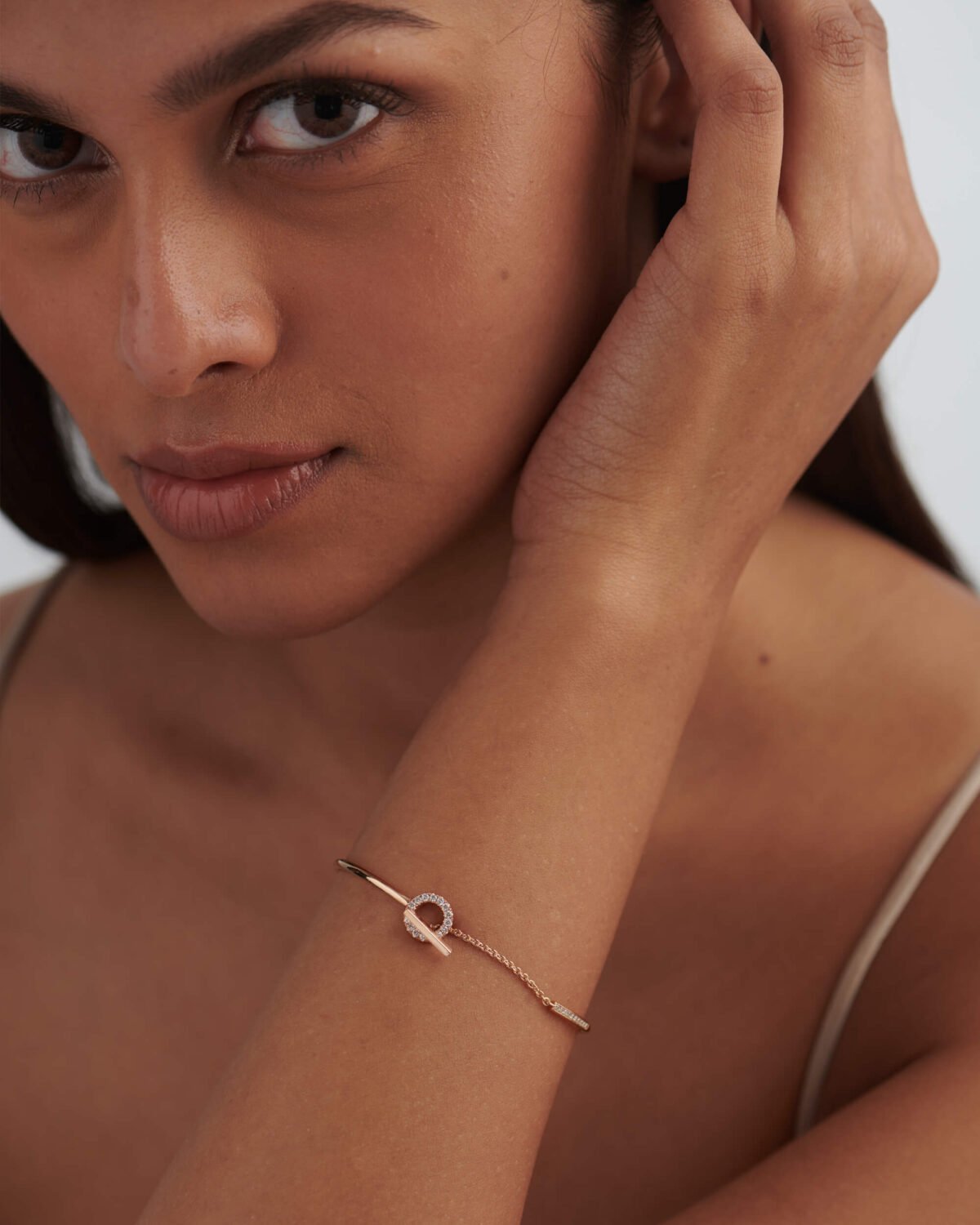 9K Gold Circle Flexible Bangle Bracelet 7