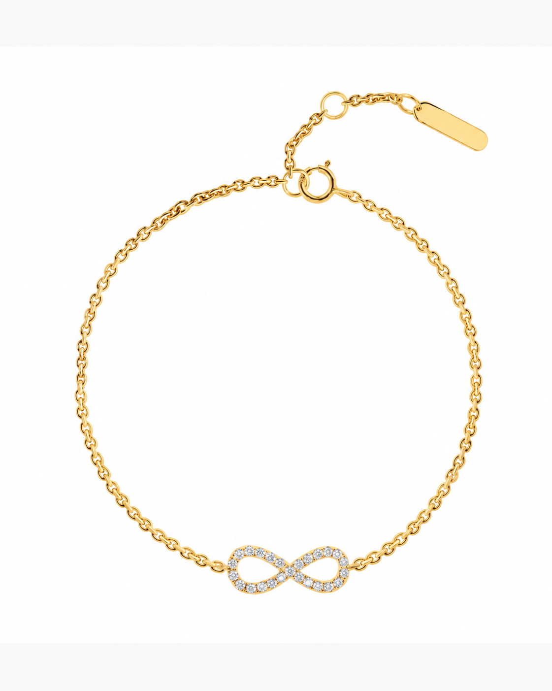 9K Gold Diamond Infinity Bracelet 5