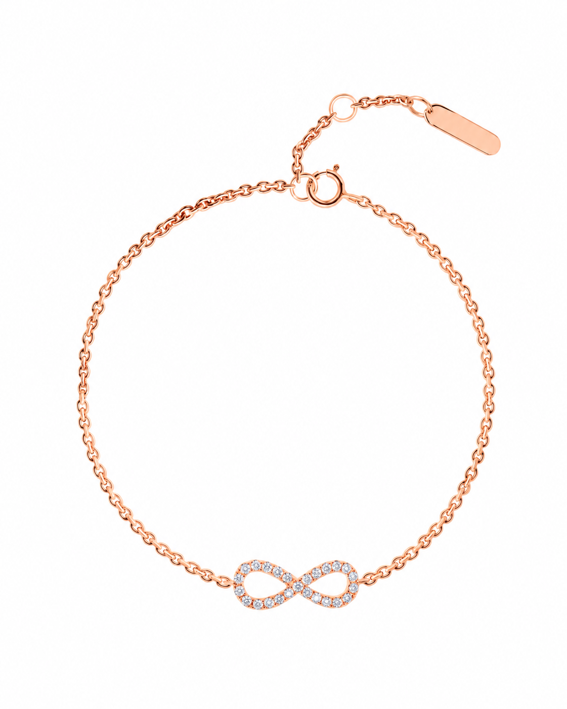 9K Gold Diamond Infinity Bracelet 6