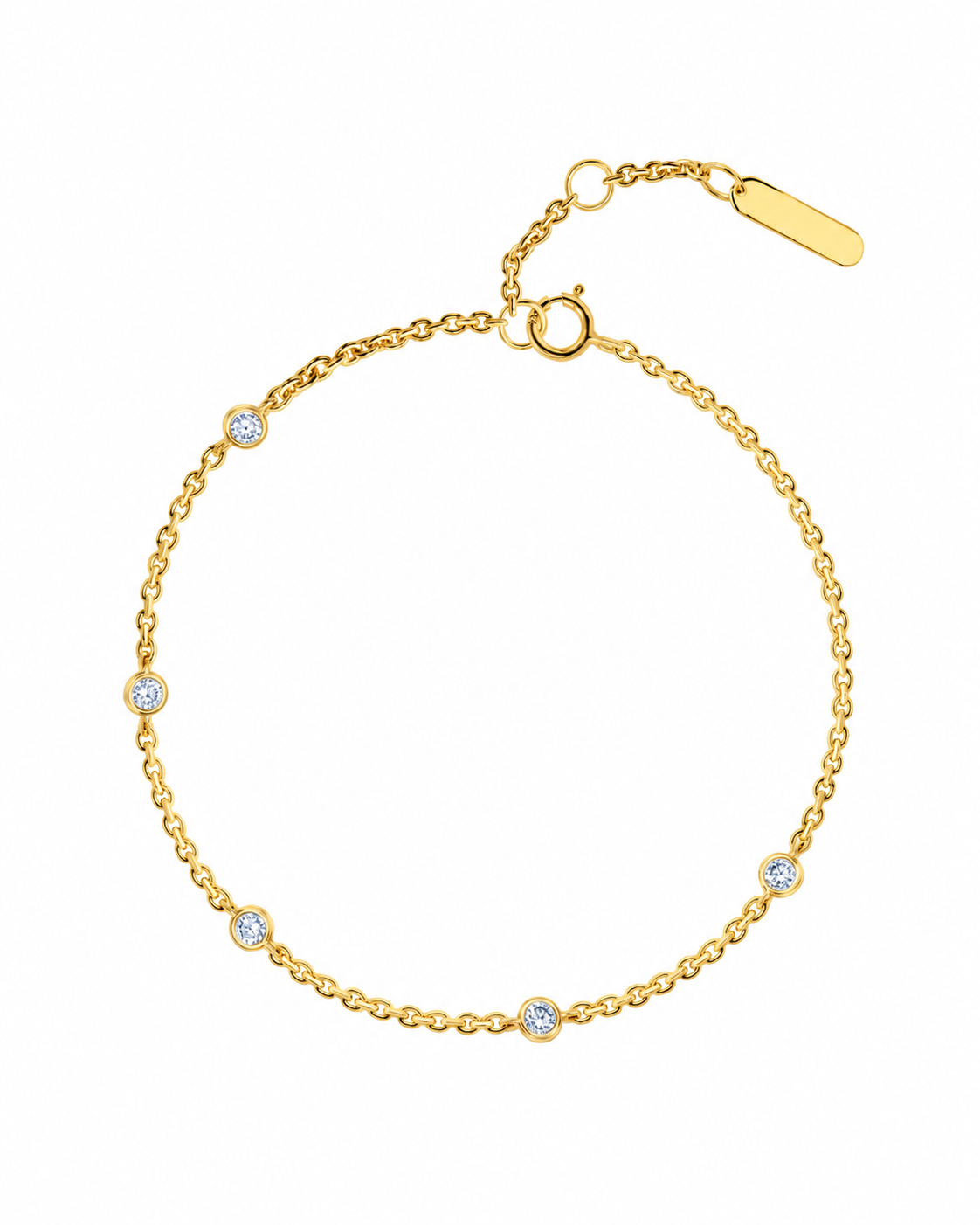 9K Gold Diamond Yard Bracelet 4