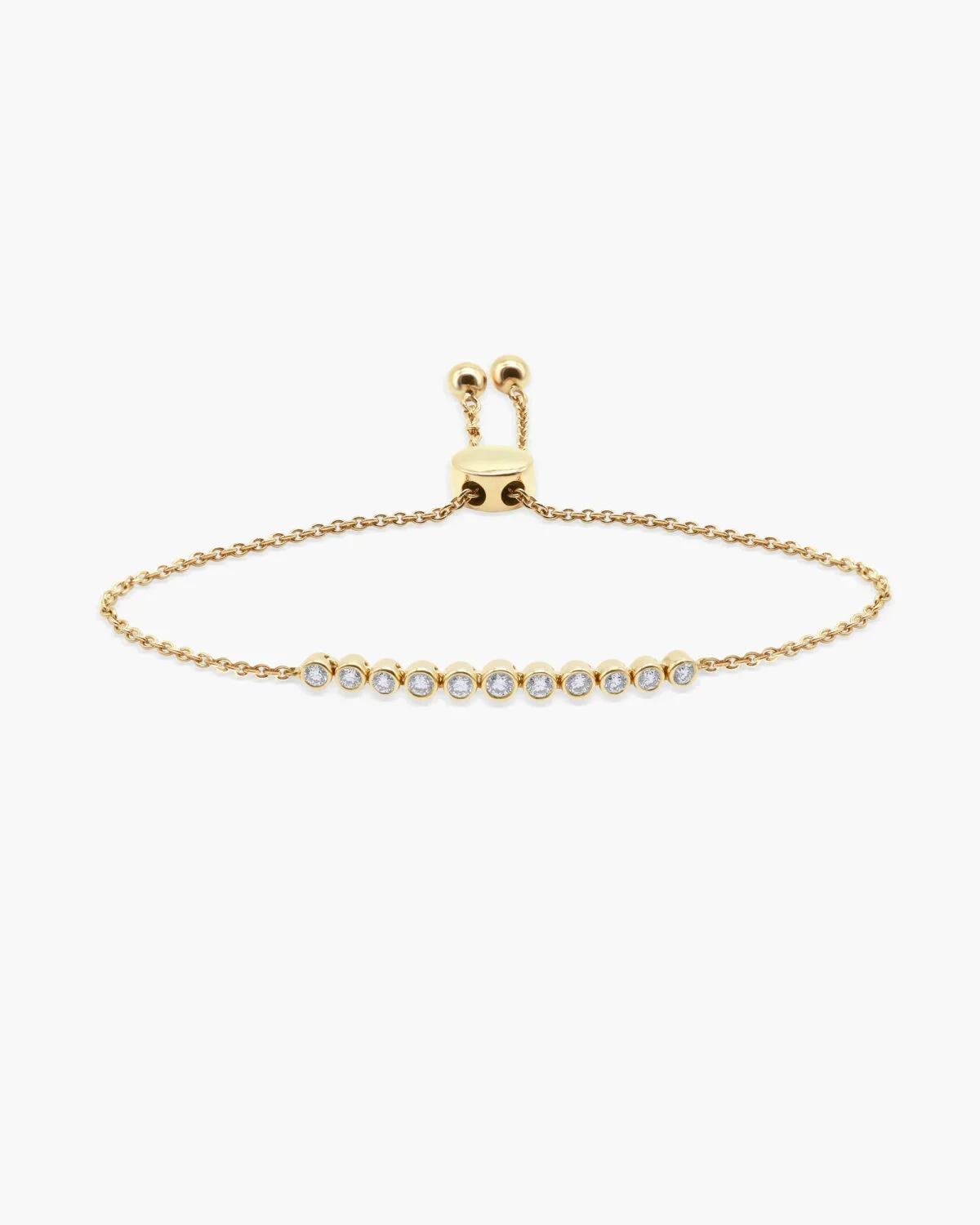 9K Gold Flexible Bezel Bolo Bracelet 5