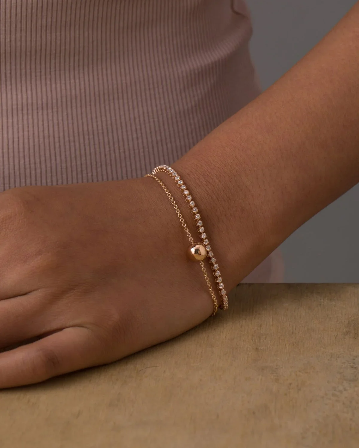 9K Gold Sphere Bolo Bracelet 5