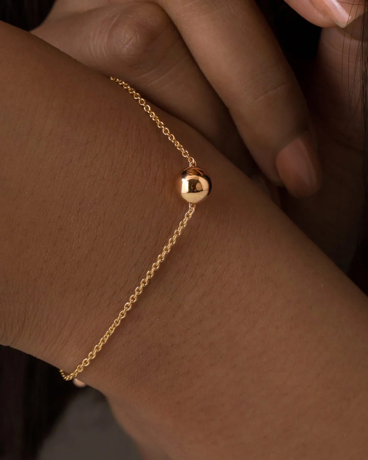 9K Gold Sphere Bolo Bracelet 7
