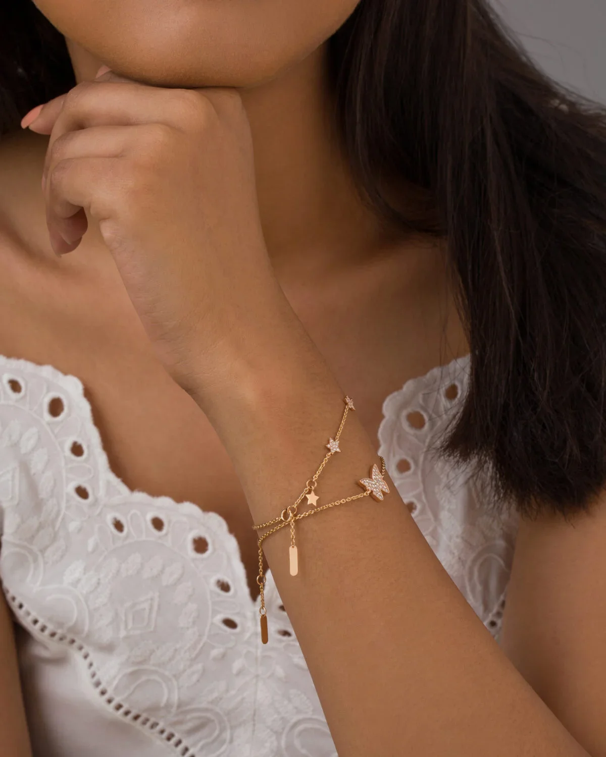 9K Gold Butterfly Bracelet 3
