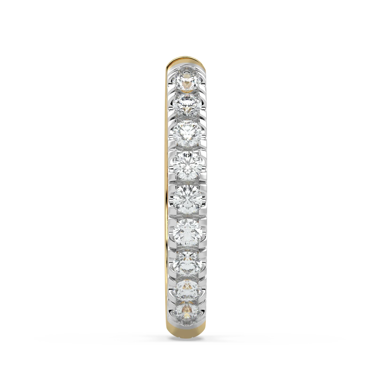 9K Gold Diamond Half Hoop Nose Pin 3