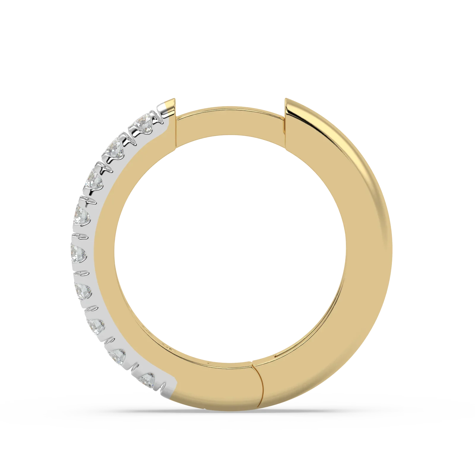 9K Gold Diamond Half Hoop Nose Pin 4