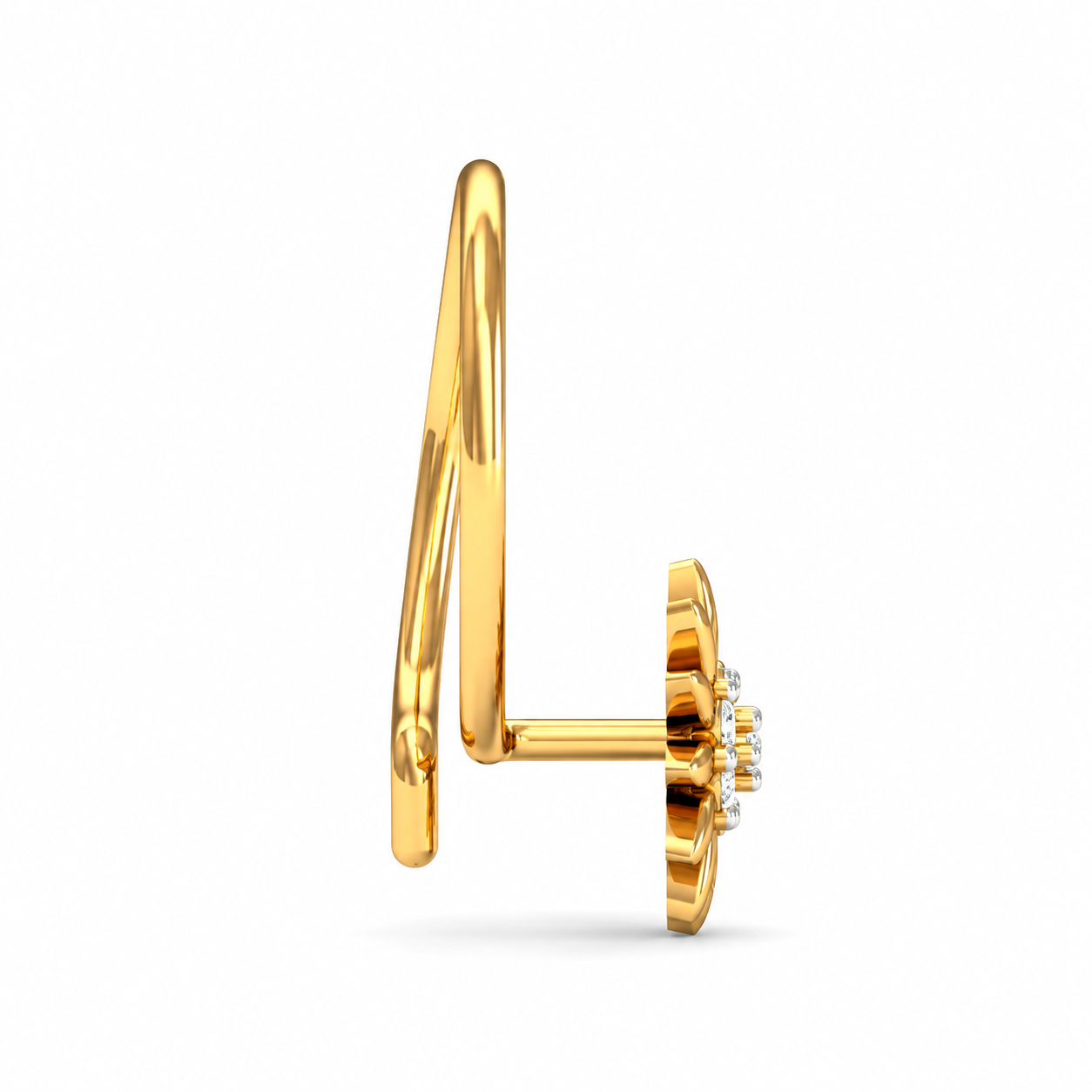 9K Gold Sunflower Nose Stud 4