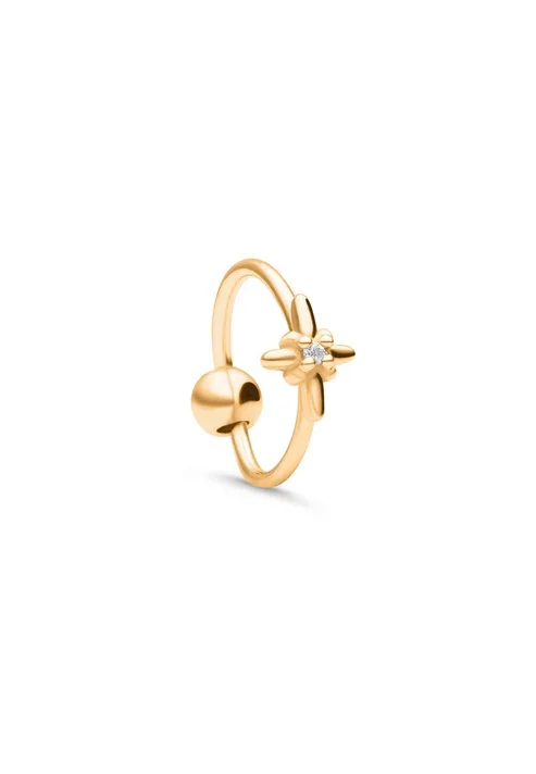 9KT Gold KEMATE Floral Nose Ring 4
