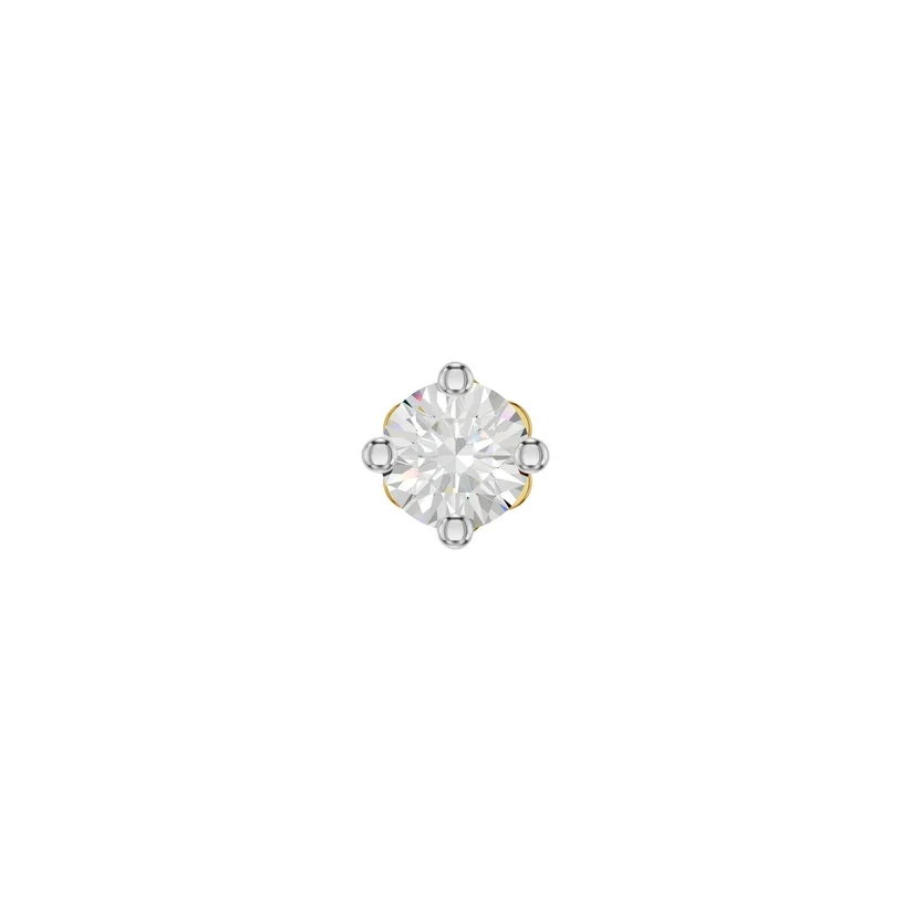 9KT Gold Diamond Clover Nose Pin for Women 3