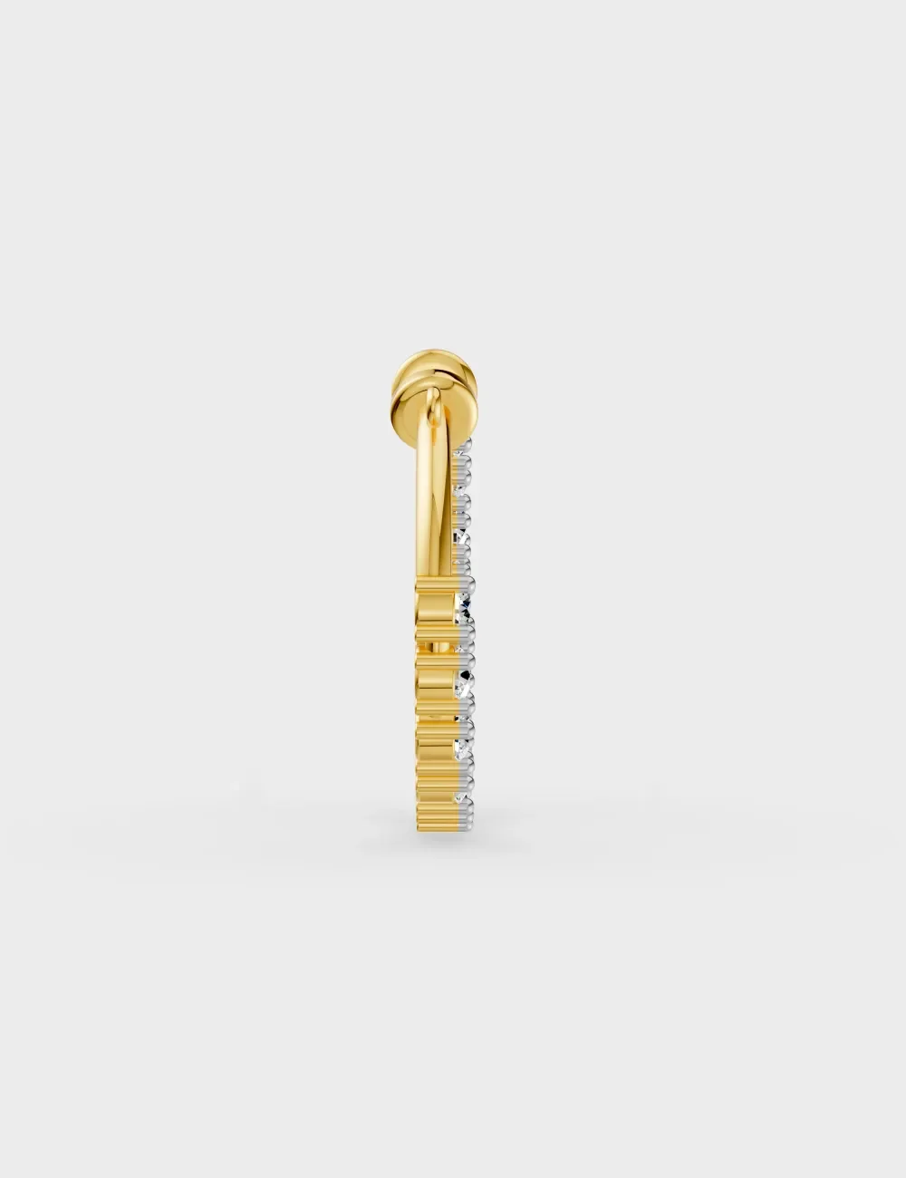 9KT Gold Diamond Hoop Nose Ring for Women 5