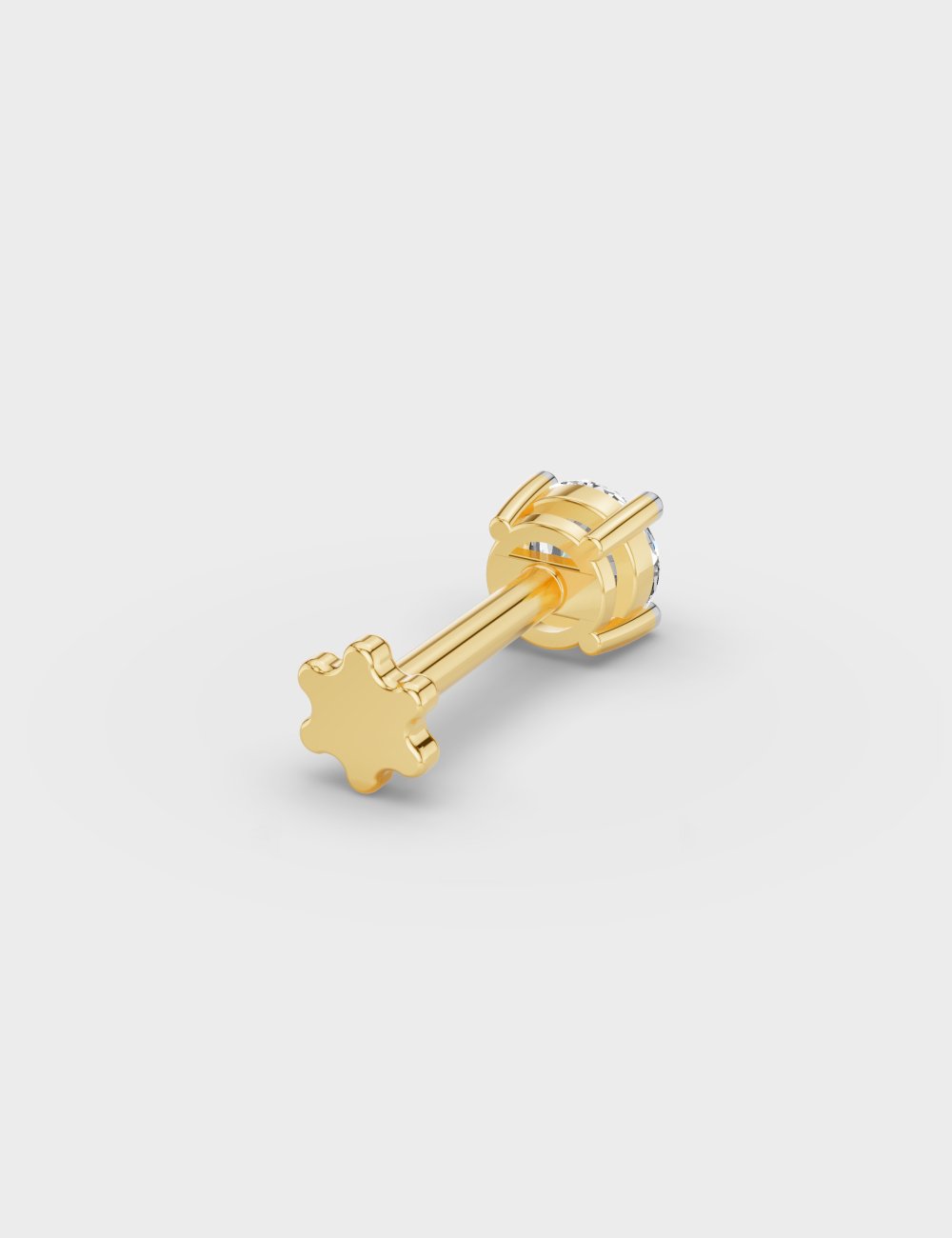 9KT Gold 0.30 CT Diamond Nose Pin for Women 6