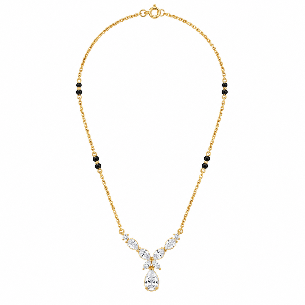 Butterfly Pear-Design Diamond Mangalsutra 5