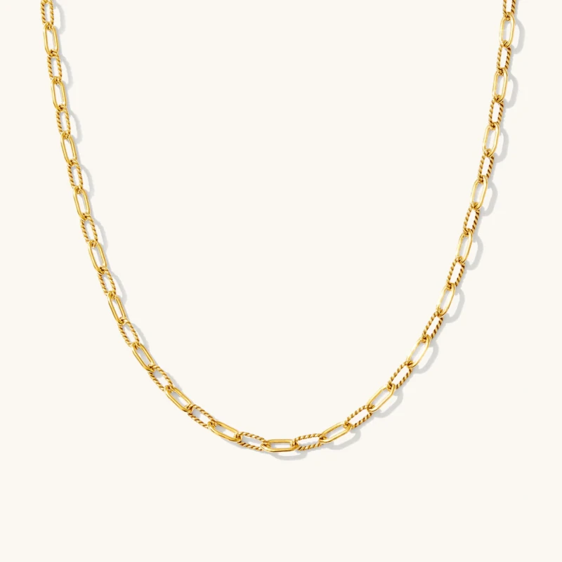 Twisted Paperclip Chain Necklace